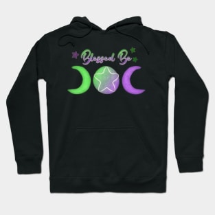 Blessed Be Triplemoon Abstract Potion and Magic Edition Design Hoodie